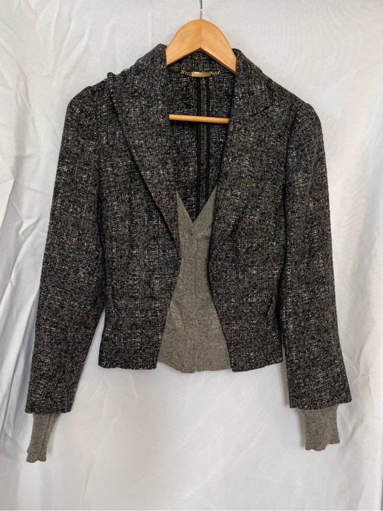 Dolce & Gabbana Jackets & Blazers - Dolce & Gabbana Alpaca Blend Blazer Cardigan Layered Look Jacket